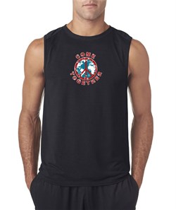 Mens Peace Shirt Come Together Sleeveless Tee T-Shirt