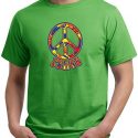 Mens Peace Shirt Funky Peace Organic Tee T-Shirt