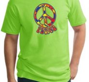 Mens Peace Shirt Funky Peace Tall Tee T-Shirt