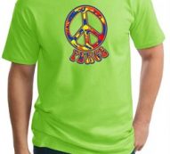 Mens Peace Shirt Funky Peace Tall Tee T-Shirt