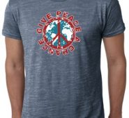 Mens Peace Shirt Give Peace a Chance Burnout Tee T-Shirt