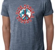 Mens Peace Shirt Give Peace a Chance Burnout Tee T-Shirt
