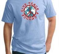 Mens Peace Shirt Give Peace a Chance Tall Tee T-Shirt