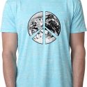 Mens Peace Shirt Peace Earth Burnout Tee T-Shirt