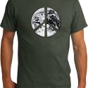 Mens Peace Shirt Peace Earth Organic Tee T-Shirt