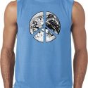 Mens Peace Shirt Peace Earth Sleeveless Tee T-Shirt