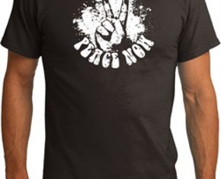 Mens Peace Shirt Peace Now Organic Tee T-Shirt