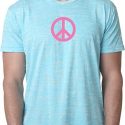 Mens Peace Shirt Pink Peace Burnout Tee T-Shirt