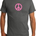 Mens Peace Shirt Pink Peace Organic Tee T-Shirt