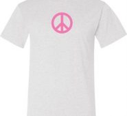 Mens Peace Shirt Pink Peace Tall Tee T-Shirt