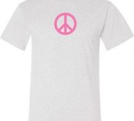 Mens Peace Shirt Pink Peace Tall Tee T-Shirt