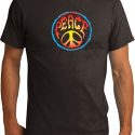 Mens Peace Shirt Psychedelic Peace Organic Tee T-Shirt