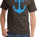 Mens Sailing Shirt Blue Anchor Tee T-Shirt