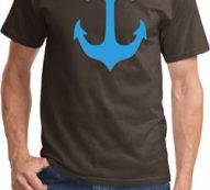 Mens Sailing Shirt Blue Anchor Tee T-Shirt