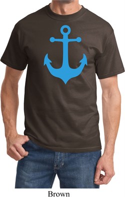 Mens Sailing Shirt Blue Anchor Tee T-Shirt