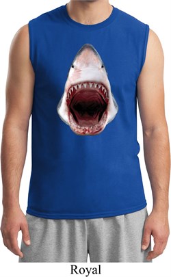 Mens Shark Shirt 3D Shark Muscle Tee T-Shirt