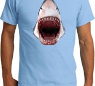 Mens Shark Shirt 3D Shark Organic Tee T-Shirt