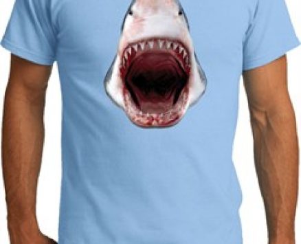 Mens Shark Shirt 3D Shark Organic Tee T-Shirt