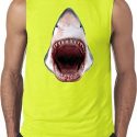 Mens Shark Shirt 3D Shark Sleeveless Tee T-Shirt