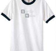 Mens Shirt Say My Name Ringer Tee T-Shirt
