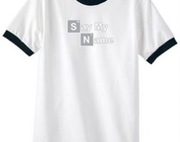 Mens Shirt Say My Name Ringer Tee T-Shirt