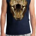 Mens Snake Shirt Big Cobra Snake Face Muscle Tee T-Shirt