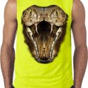 Mens Snake Shirt Big Cobra Snake Face Sleeveless Tee T-Shirt