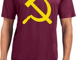 Mens Soviet Shirt Yellow Hammer And Sickle Moisture Wicking Tee