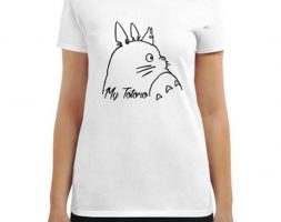 My Totoro Women’s Fashion Fit T-Shirt Movie Anime White_M