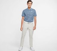 Nike Men’s Dri-FIT Victory Stripe Golf Polo Shirt Blue Light, Large – Mens Golf Shirts at Academy Sports