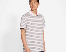 Nike Men’s Dri-FIT Victory Stripe Golf Polo Shirt Pink Light, Medium – Mens Golf Shirts at Academy Sports