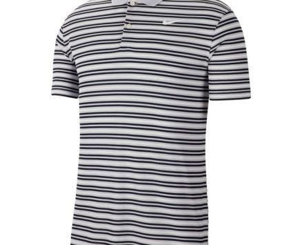 Nike Men’s Dri-FIT Victory Stripe Golf Polo Shirt Sky Gray/Obsidian/White, Medium – Mens Golf Shirts at Academy Sports