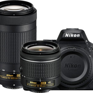 Nikon D5600 Black Digital SLR Camera Two Lens Kit