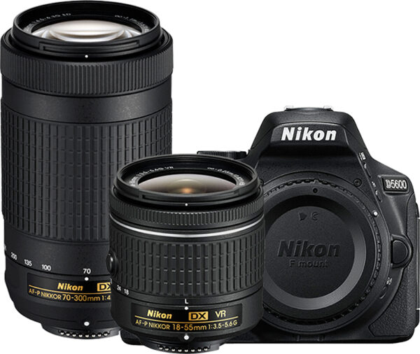 Nikon D5600 Black Digital SLR Camera Two Lens Kit