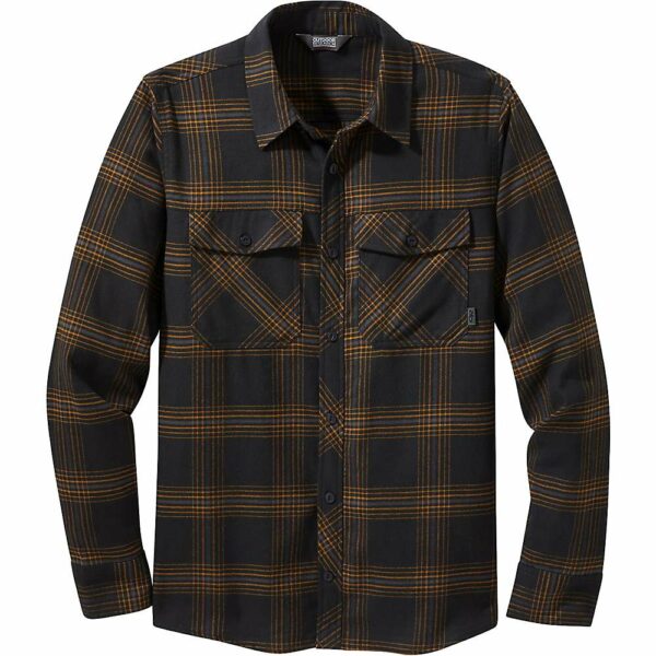 Outdoor Research Men's Sandpoint Flannel Shirt - Small - Black Plaid