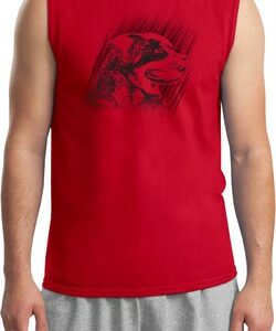 Rottweiler Sketch Mens Muscle Shirt