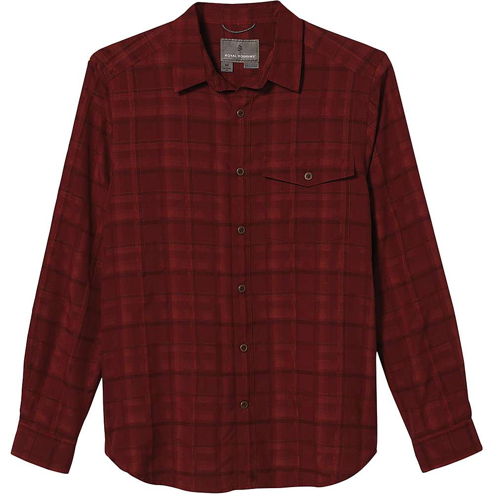 Royal Robbins Men's Sonora Plaid LS Shirt - XL - Cedar