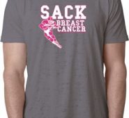 Sack Breast Cancer Mens Burnout Shirt