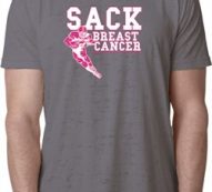 Sack Breast Cancer Mens Burnout Shirt