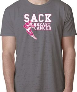 Sack Breast Cancer Mens Burnout Shirt