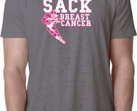 Sack Breast Cancer Mens Burnout Shirt