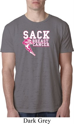 Sack Breast Cancer Mens Burnout Shirt