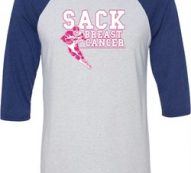 Sack Breast Cancer Mens Raglan Shirt