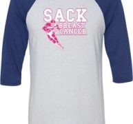 Sack Breast Cancer Mens Raglan Shirt