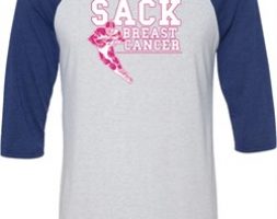 Sack Breast Cancer Mens Raglan Shirt