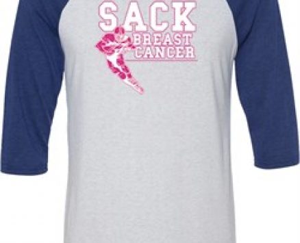 Sack Breast Cancer Mens Raglan Shirt