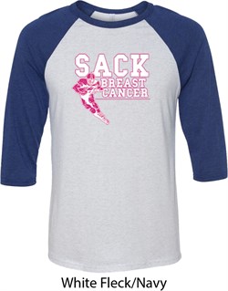 Sack Breast Cancer Mens Raglan Shirt