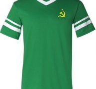 Soviet Soccer Mens Futbol Shirt – Small Print – Yellow Logo