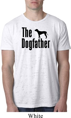 The Dog Father Black Print Mens Burnout Shirt