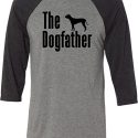 The Dog Father Black Print Mens Raglan Shirt